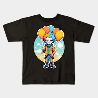 Clown Halloween Illustration Kids T-Shirt